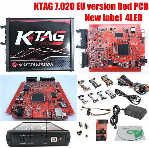 !!HOT!!]4 LED KTAG 7.020 Red PCB EU Online Version ktag 7.020